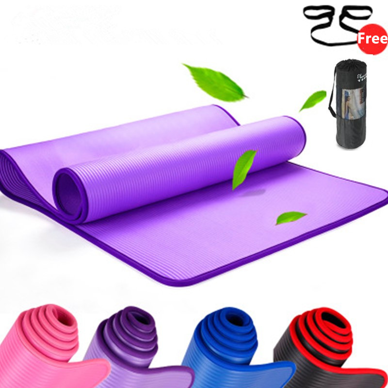 Pilates Yoga For Beginners - Tappetino Yoga Antiscivolo 10mm 183cm*61cm, Tappetini