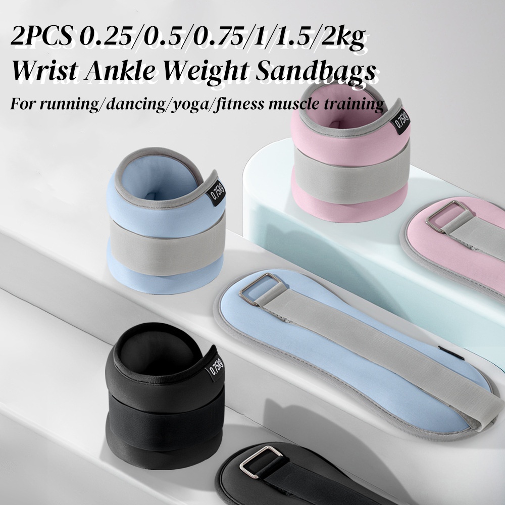 Pilates Ankle Strap - 2 pz 0.25/0.5/0.75/1/2 kg Polso Caviglia