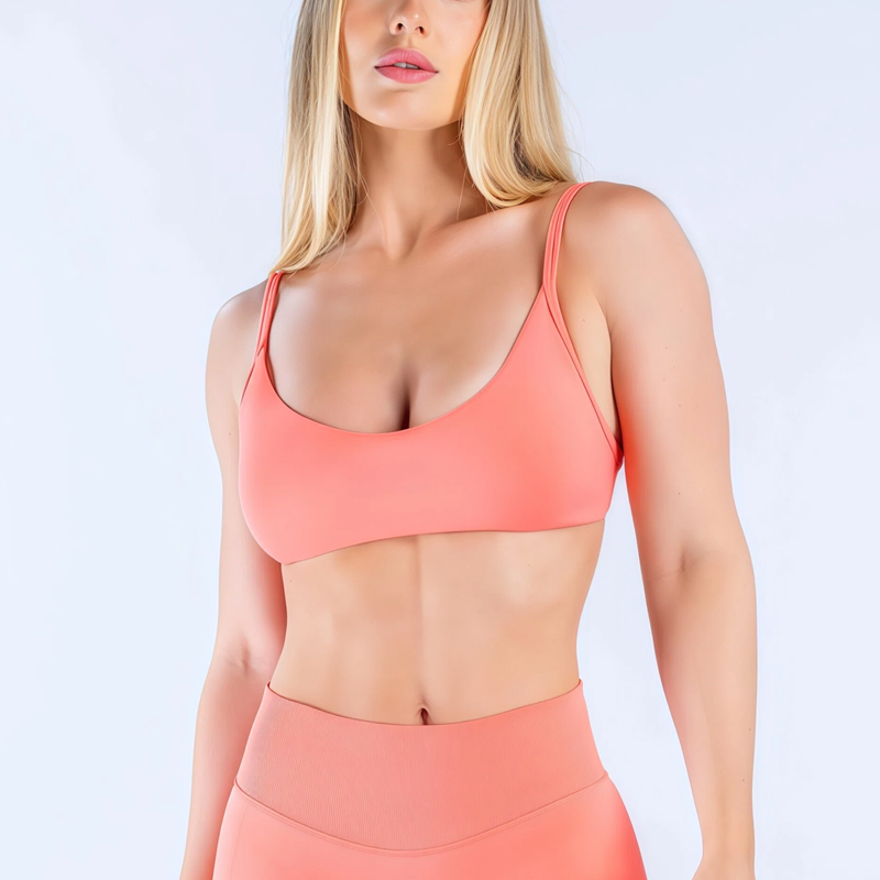 Yoga Strap Cotton - HISTELLO Reggiseno Sportivo a Scollo Profondo