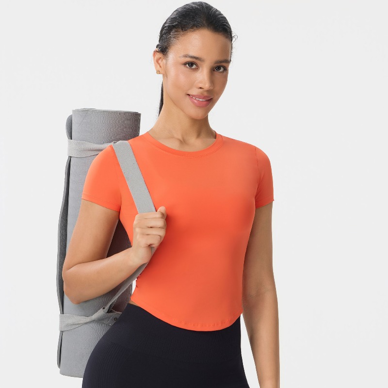 Yoga Strap Cotton - Maglietta Sportiva da Donna a Maniche