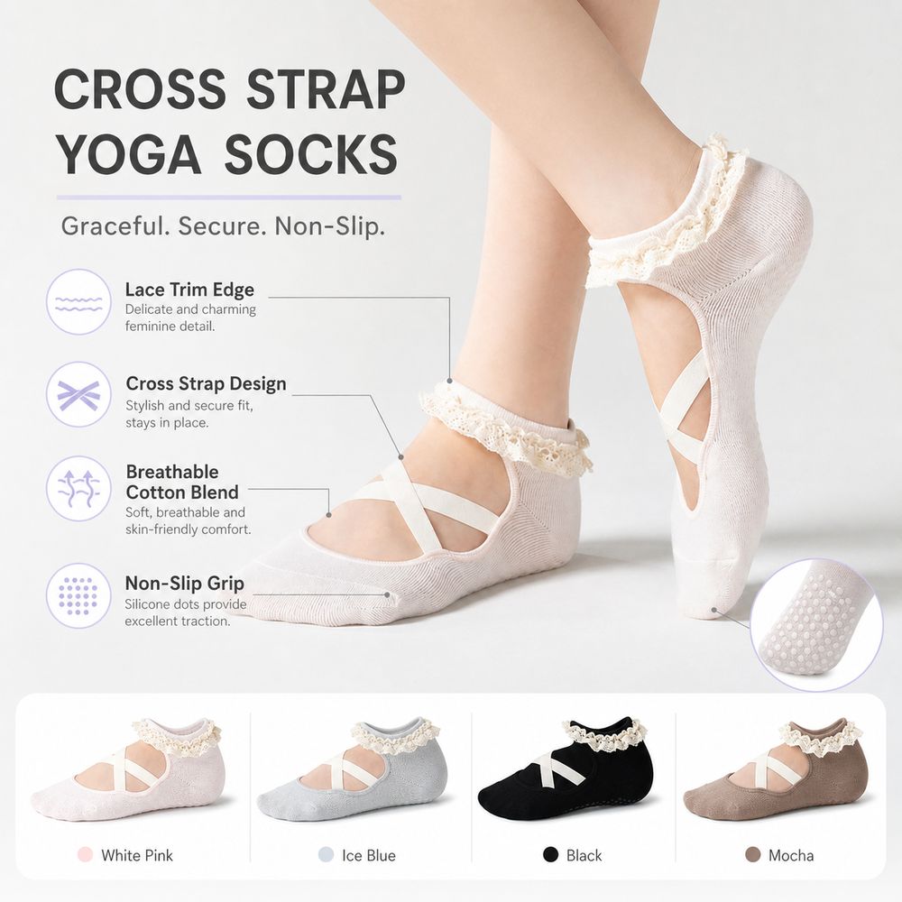 Calzini Antiscivolo per Yoga c - Pilates Ankle Strap recensione e prezzo